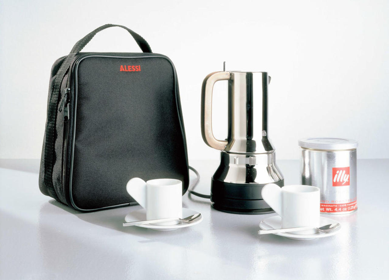 Alessi RS07 Espresso coffee maker and tracvel set - Richard Sapper 2